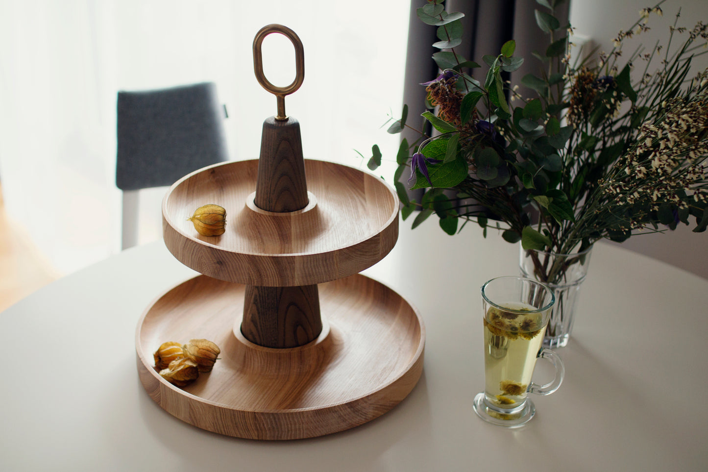Babel Serving Stand in Ash