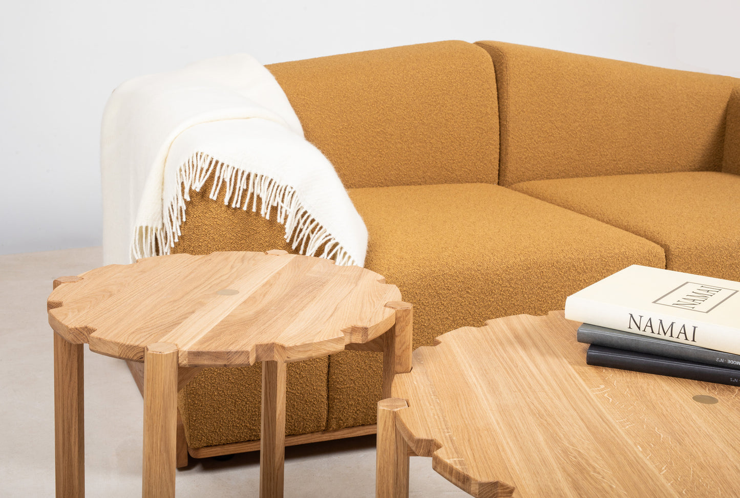 Pinion Side Table D80cm in Oak