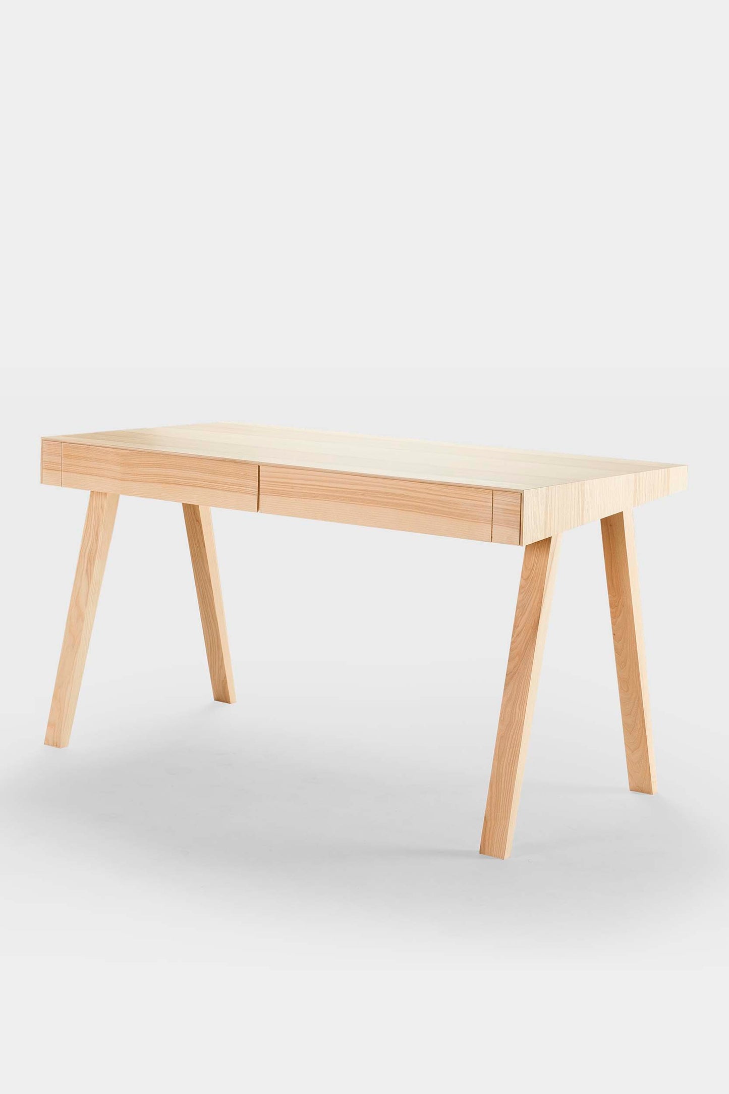 4.9 Desk in Ash 2 Drawers
