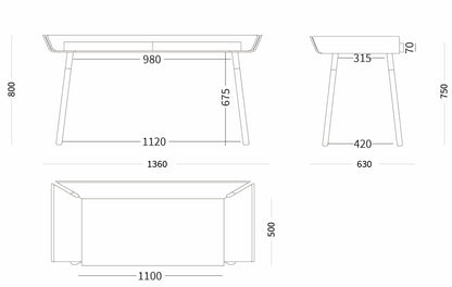 My Writing Desk 2 Drawers