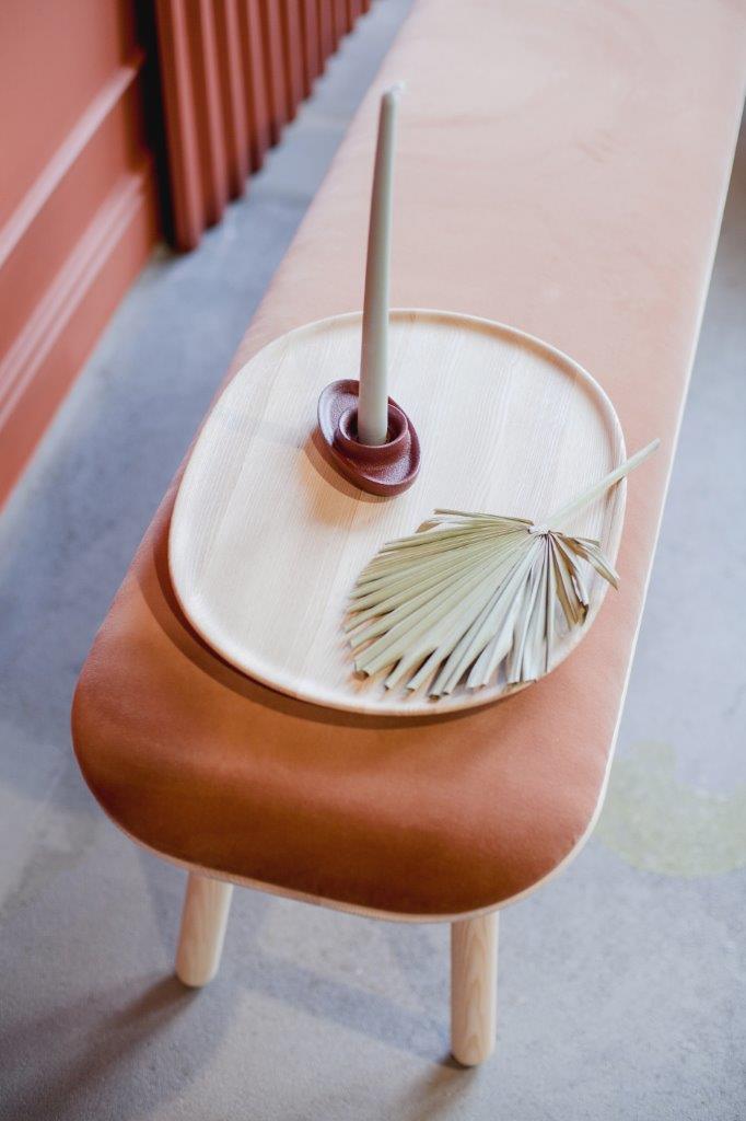 Naïve Bench in Ash Upholstered