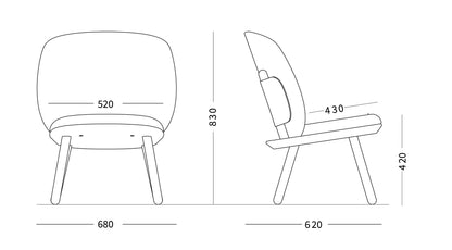 Naïve Low Chair Genuine Sheepskin