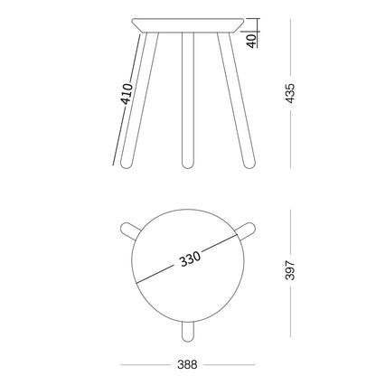 Naïve Stool in Ash
