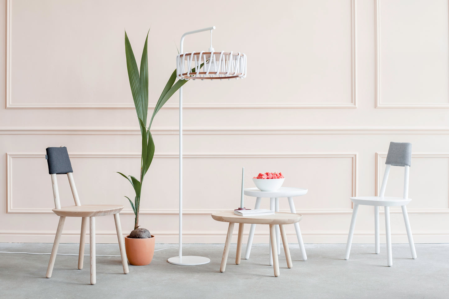 Naïve Side Table L61cm in Ash