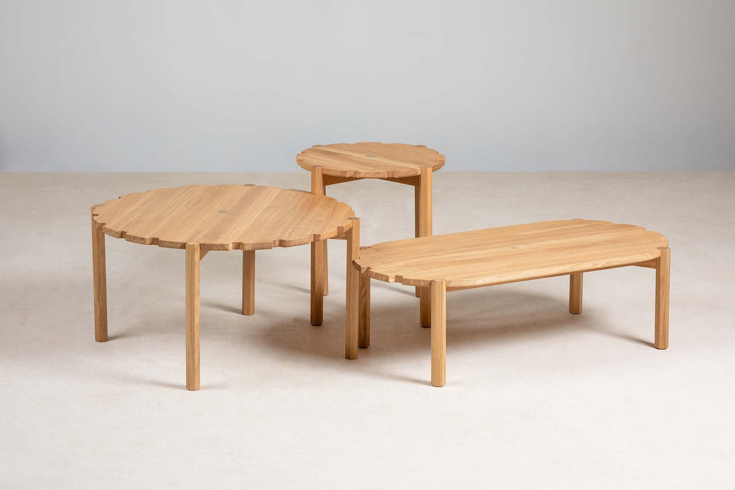 Pinion Side Table D80cm in Oak