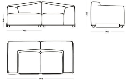 Saler Sofa 2 Seater