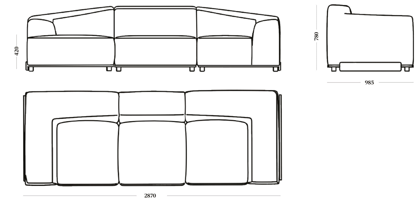 Saler Sofa 3 Seater